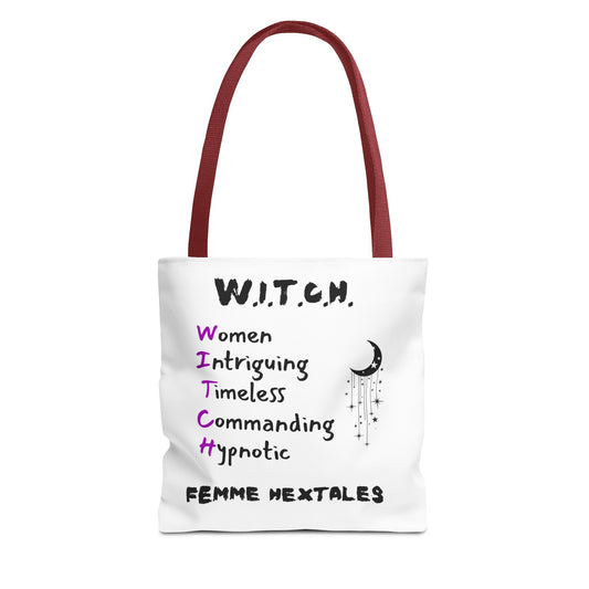 W.I.T.C.H. Tote Bag, Empowering Women Tote, Boho Goddess Accessories, Witchy Vibes Handbag, Perfect Gift for Her