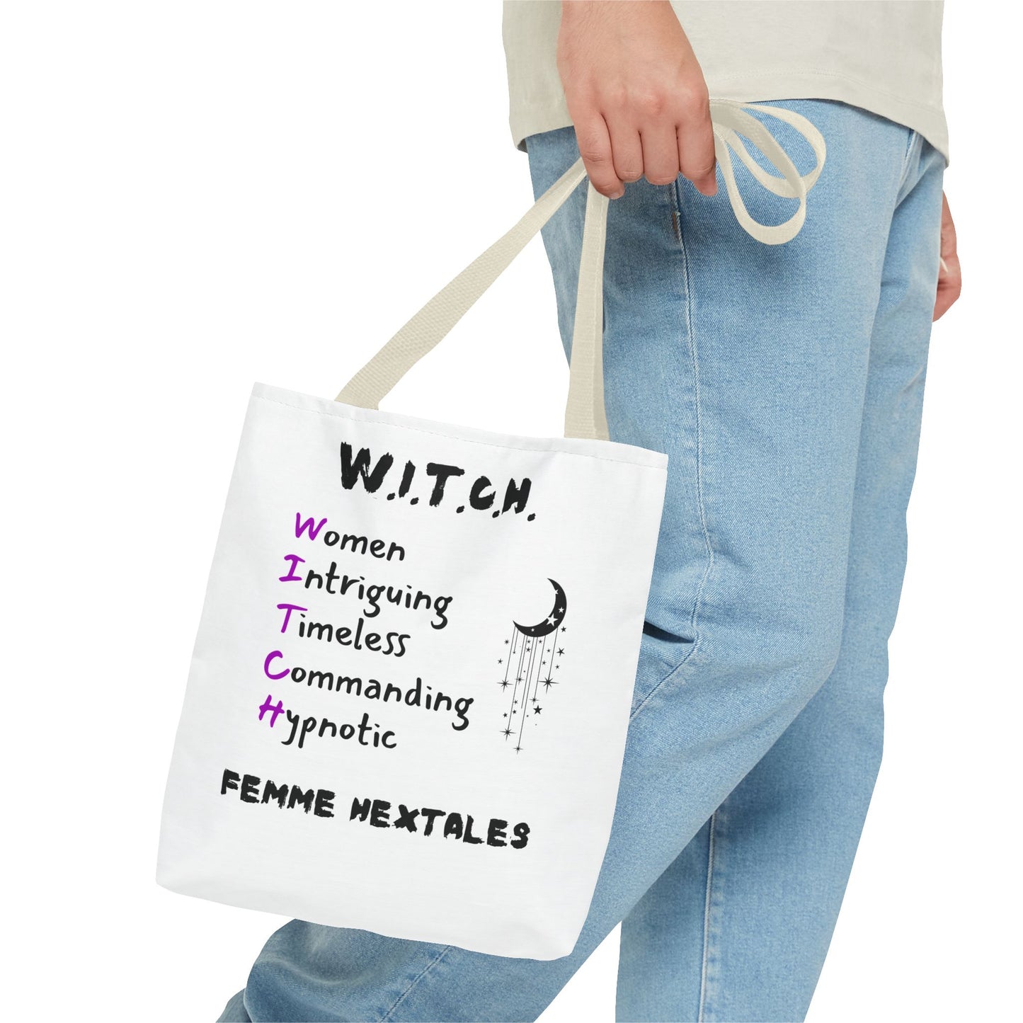 W.I.T.C.H. Tote Bag, Empowering Women Tote, Boho Goddess Accessories, Witchy Vibes Handbag, Perfect Gift for Her