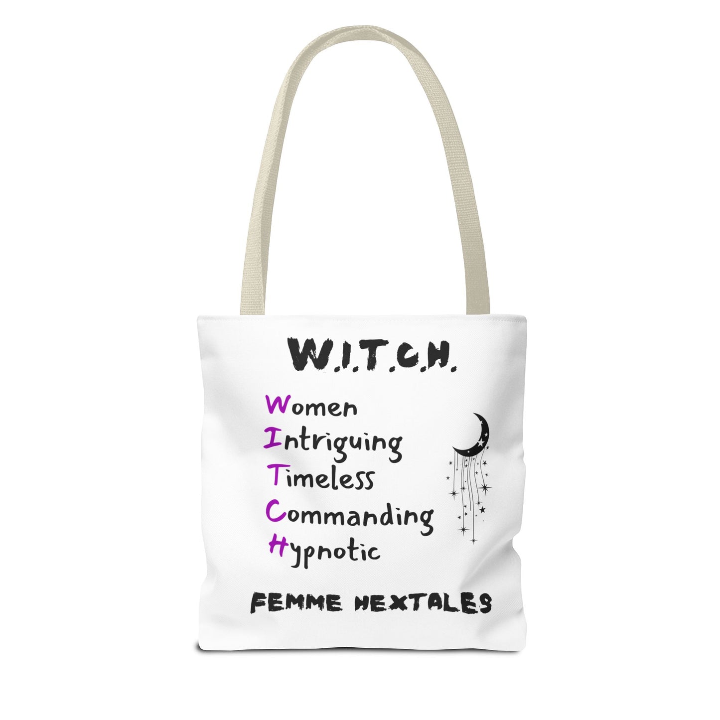W.I.T.C.H. Tote Bag, Empowering Women Tote, Boho Goddess Accessories, Witchy Vibes Handbag, Perfect Gift for Her