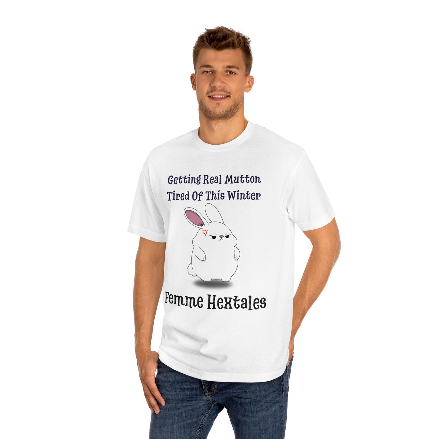 Mutton Tired Winter Shirt – Angry Bunny Meme Tee | Femme Hextales
