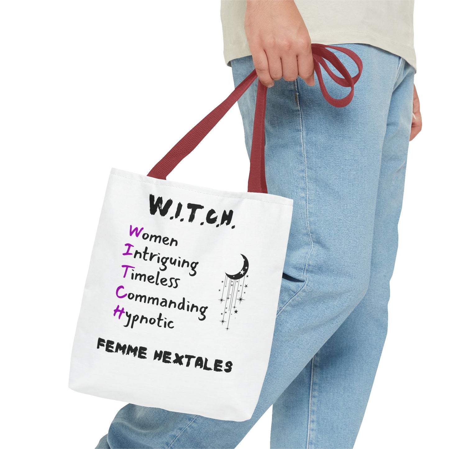 W.I.T.C.H. Tote Bag, Empowering Women Tote, Boho Goddess Accessories, Witchy Vibes Handbag, Perfect Gift for Her