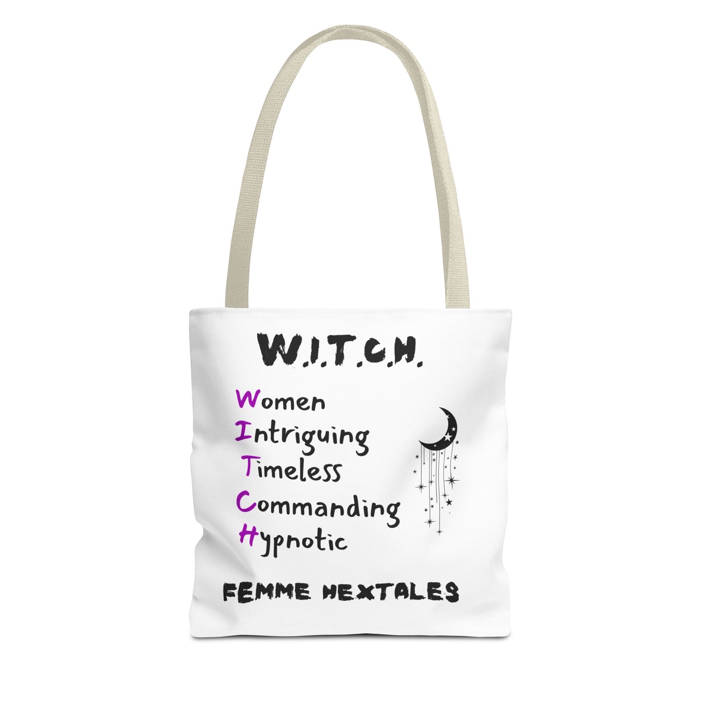 W.I.T.C.H. Tote Bag, Empowering Women Tote, Boho Goddess Accessories, Witchy Vibes Handbag, Perfect Gift for Her