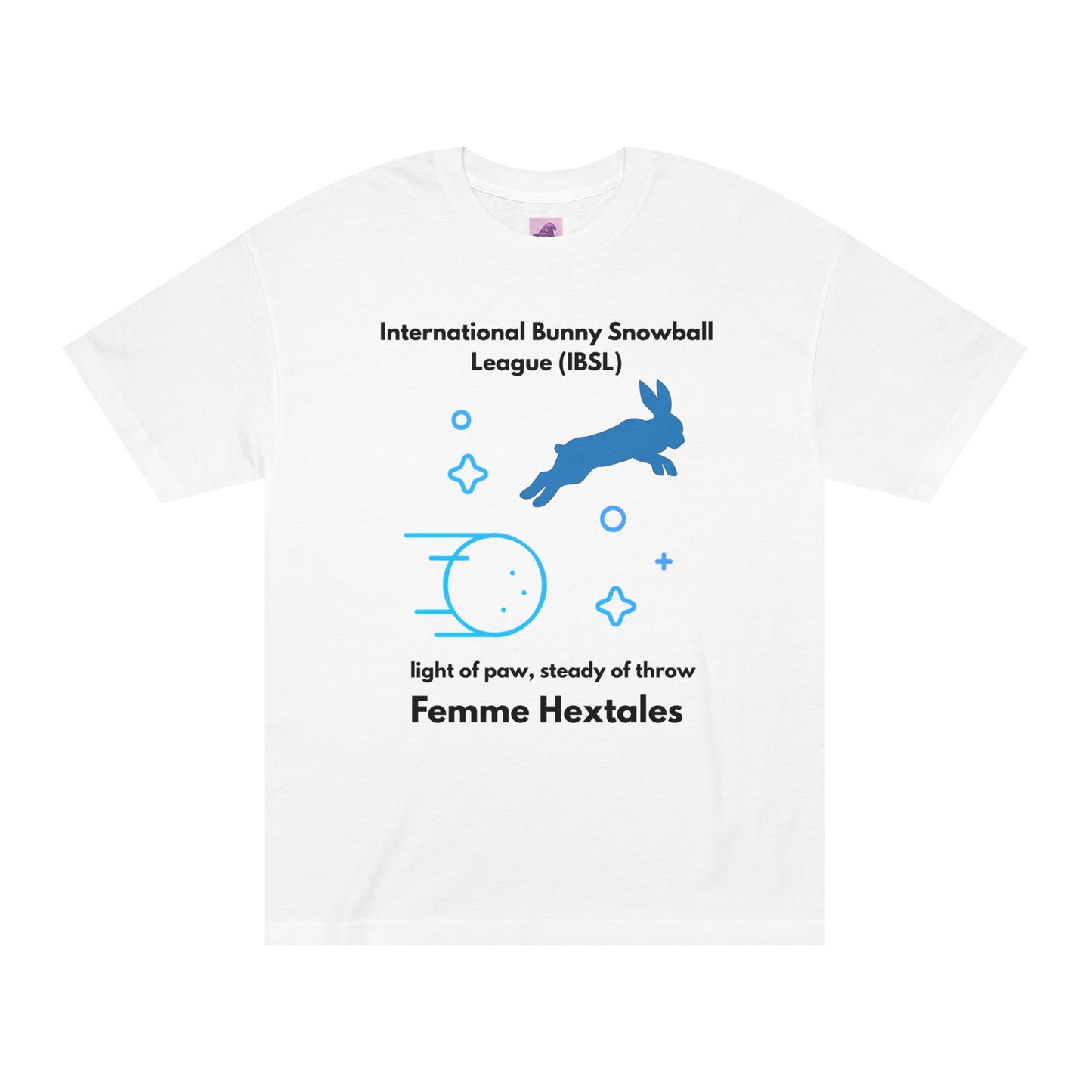 International Bunny Snowball League T-Shirt | Cute Winter Bunny Sports Tee, IBSL Funny Snowball Design, Cozy Kawaii Winter Shirt | Femme Hextales