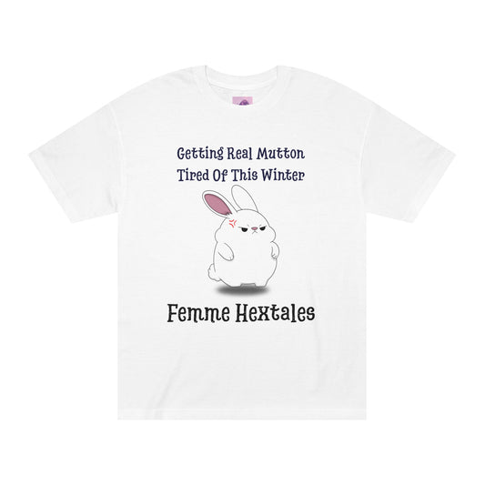 Mutton Tired Winter Shirt – Angry Bunny Meme Tee | Femme Hextales