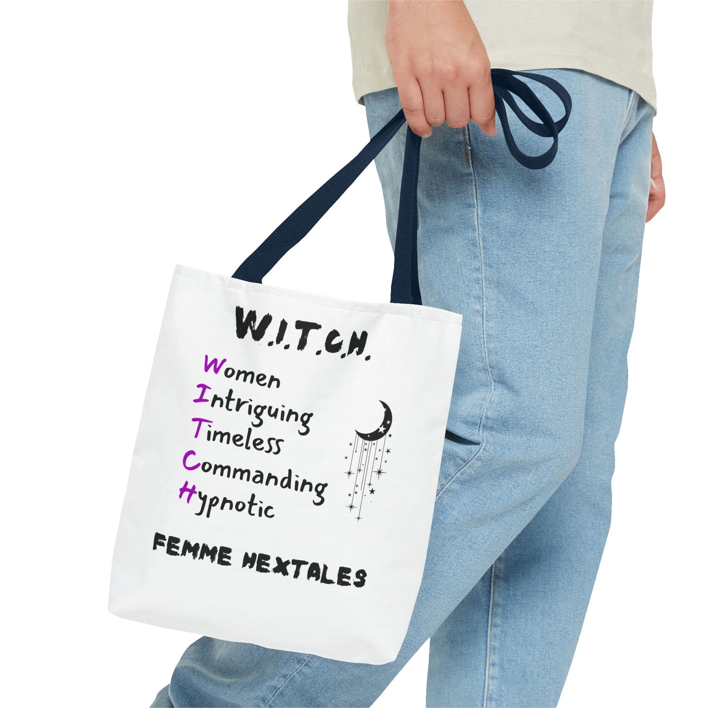 W.I.T.C.H. Tote Bag, Empowering Women Tote, Boho Goddess Accessories, Witchy Vibes Handbag, Perfect Gift for Her