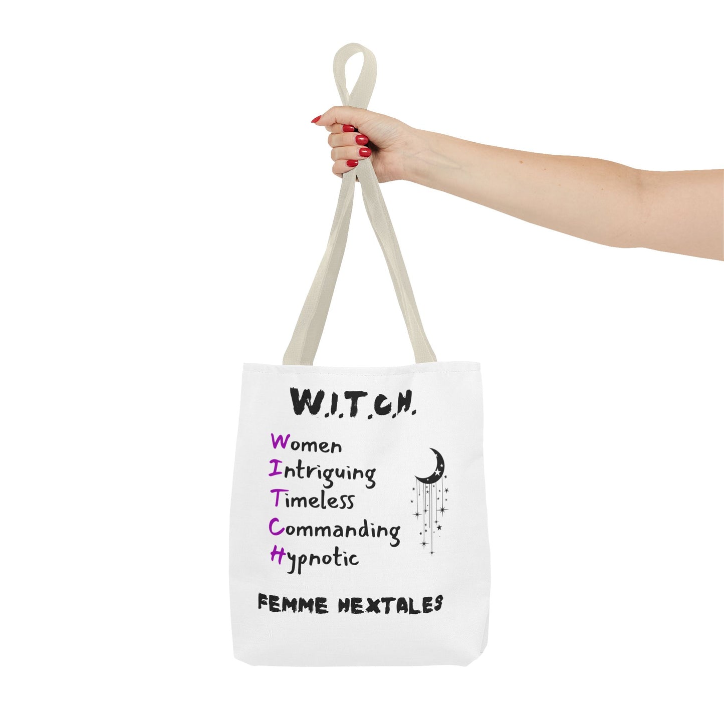 W.I.T.C.H. Tote Bag, Empowering Women Tote, Boho Goddess Accessories, Witchy Vibes Handbag, Perfect Gift for Her